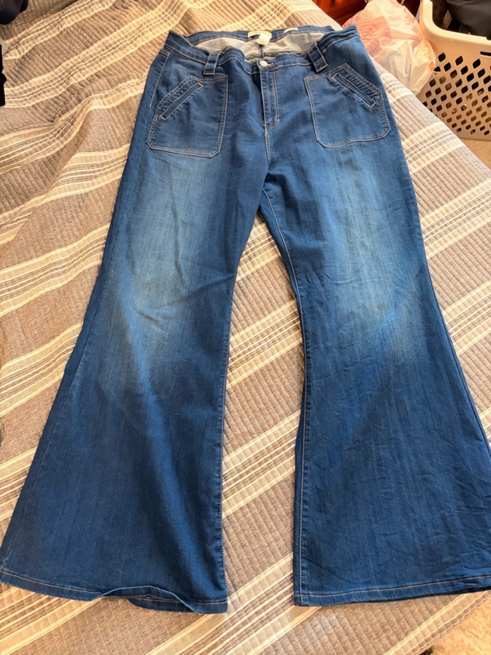NWOT Arula Women’s Plus Size 24w Dark Blue Flared Jeans